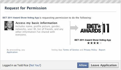 BET 2011 Awards Show Voting App