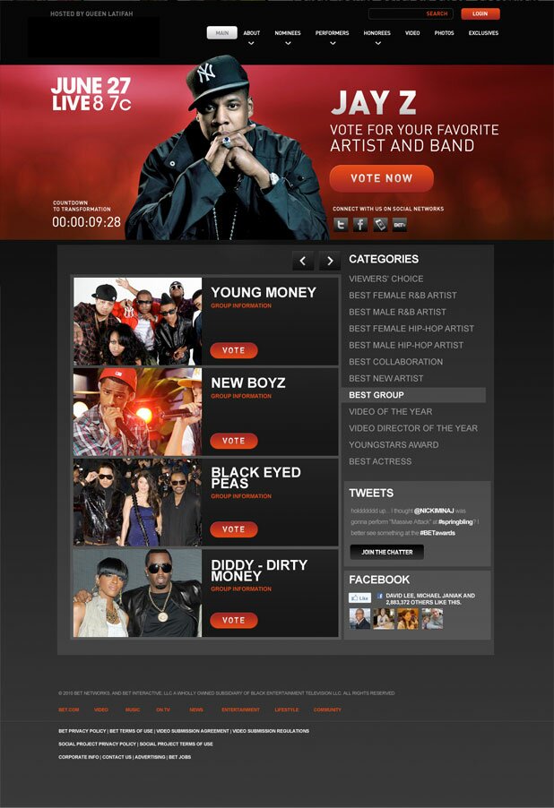 BET Awards 11 Main Page